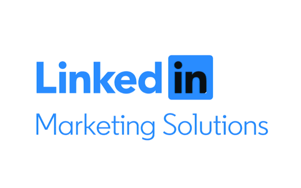 LinkedIn Marketing Solutions logo on a black background